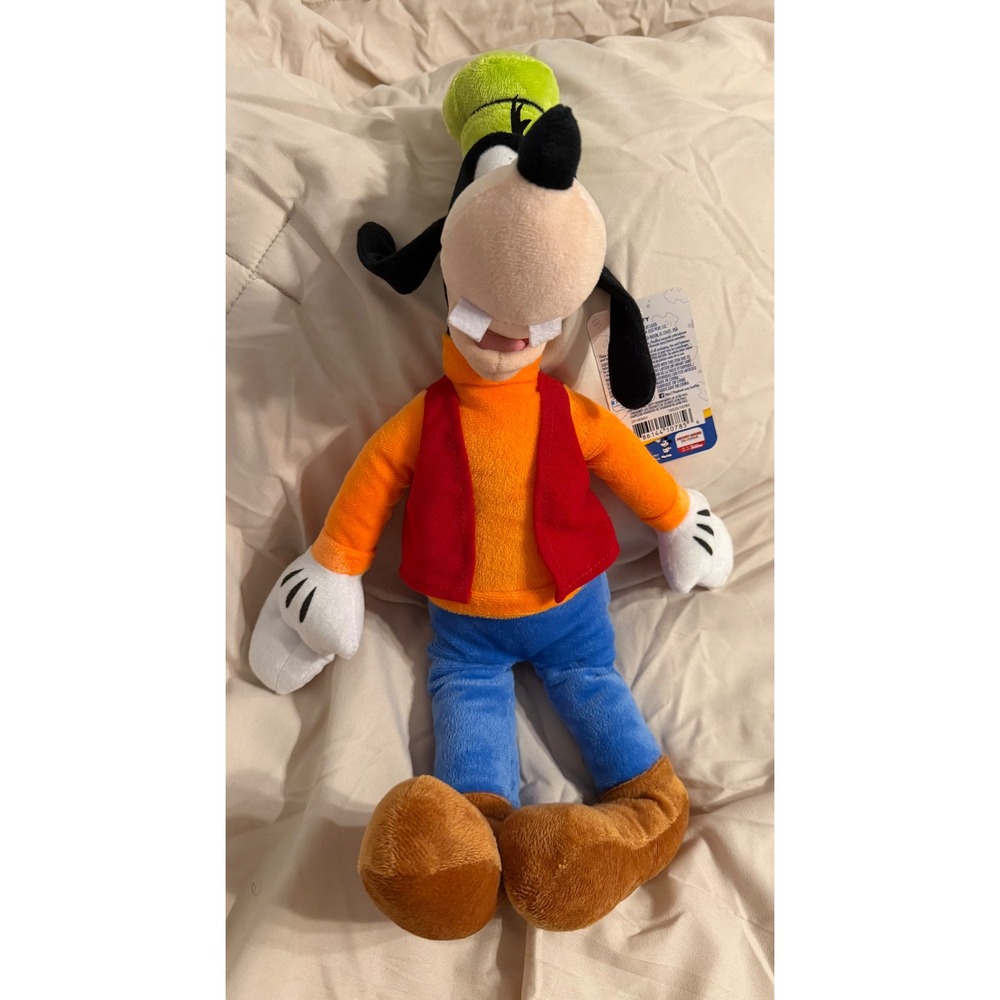 Disney Mickey Mouse Funhouse Goofy Plush Toy Just Play Orange Red Blue 10525